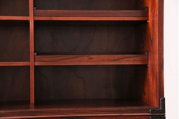 中古　美品　岩谷堂箪笥　和モダンの空間づくりにおすすめの格子戸が魅力的な食器棚(茶箪笥、茶棚、戸棚)(定価約75万円)(R-049554)