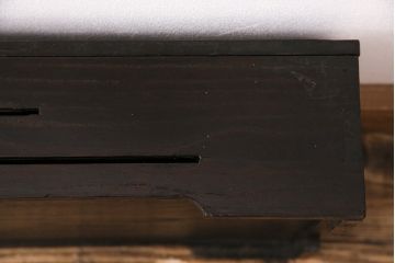 和製アンティーク　総栗材　漆塗りが上質な雰囲気を高める収納箱(木箱、小物収納)(R-049560)