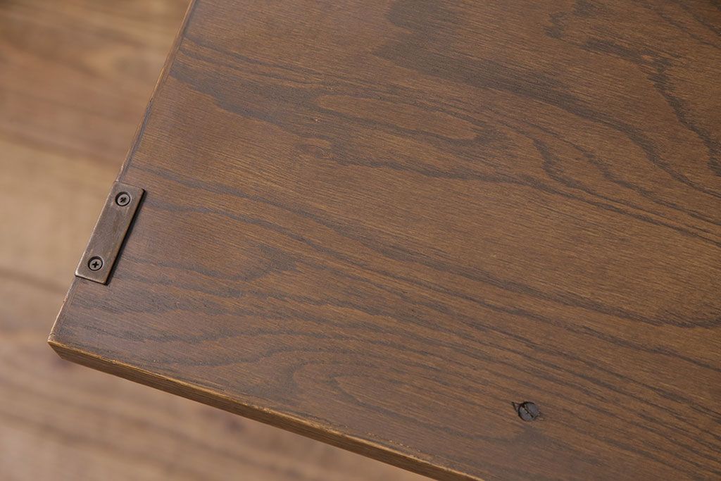 中古　美品　永田良介商店製　幾何学模様が目を引く!クラシカルな雰囲気を醸しだすライティングビューロー(簿記机、在宅ワーク、在宅用ワークデスク)(定価約54万円)(R-049567)