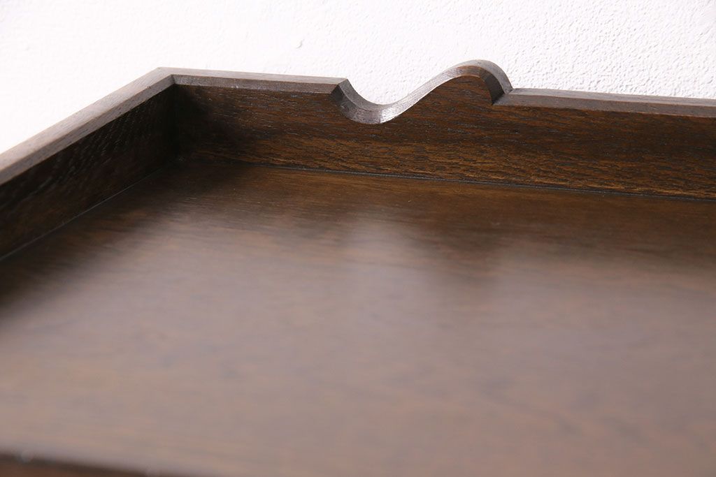 中古　美品　永田良介商店製　幾何学模様が目を引く!クラシカルな雰囲気を醸しだすライティングビューロー(簿記机、在宅ワーク、在宅用ワークデスク)(定価約54万円)(R-049567)