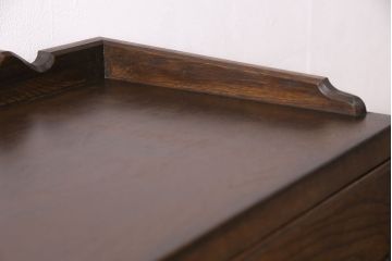 中古　美品　永田良介商店製　幾何学模様が目を引く!クラシカルな雰囲気を醸しだすライティングビューロー(簿記机、在宅ワーク、在宅用ワークデスク)(定価約54万円)(R-049567)