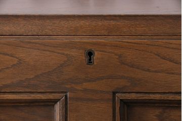 中古　美品　永田良介商店製　幾何学模様が目を引く!クラシカルな雰囲気を醸しだすライティングビューロー(簿記机、在宅ワーク、在宅用ワークデスク)(定価約54万円)(R-049567)