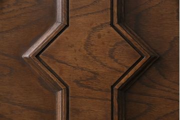 中古　美品　永田良介商店製　幾何学模様が目を引く!クラシカルな雰囲気を醸しだすライティングビューロー(簿記机、在宅ワーク、在宅用ワークデスク)(定価約54万円)(R-049567)