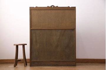 中古　美品　永田良介商店製　幾何学模様が目を引く!クラシカルな雰囲気を醸しだすライティングビューロー(簿記机、在宅ワーク、在宅用ワークデスク)(定価約54万円)(R-049567)