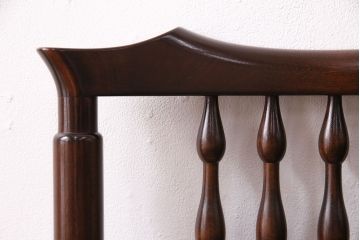中古　松本民芸家具　美品　#48型　しずくのような背板の装飾が魅力的なスピンドルアームチェア(椅子、ダイニングチェア)(定価約14万9千円)(R-049568)