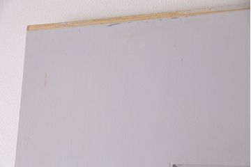 中古　アンティークのステンドグラスをはめ込んだ大きな引き戸(ガラス戸、建具)(R-049574)