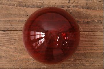 アンティーク照明　インパクトのあるインテリアに!真っ赤なガラスが印象的なウォールランプ(壁掛け照明)(R-049582)