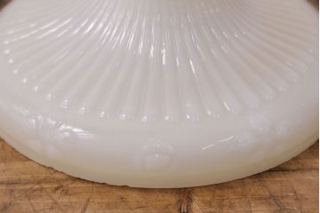 アンティーク照明　ミルクガラスのシェードがおしゃれな吊り下げ照明(天井照明、ペンダントライト、シェード)(R-049585)