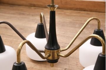 ヴィンテージ照明　北欧ビンテージ　デンマーク　希少　メンズライクな空間づくりにおすすめ!おしゃれな吊り下げ照明(天井照明)(R-049586)
