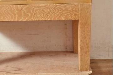 【簡易リペア限定品】レトロ家具　昭和レトロ　KIHARA　店舗什器にぴったり!レトロな佇まいがお洒落なナラ材製ネームプレート付きカードケース(引き出し、チェスト、図書館、図書室)(R-049590)