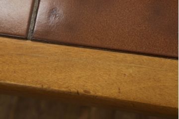 イギリスヴィンテージ　チーク材　ユニセックスなデザインがお洒落なタイルトップセンターテーブル(コーヒーテーブル、リビングテーブル、ビンテージ)(R-049594)
