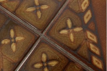 イギリスヴィンテージ　チーク材　ユニセックスなデザインがお洒落なタイルトップセンターテーブル(コーヒーテーブル、リビングテーブル、ビンテージ)(R-049594)