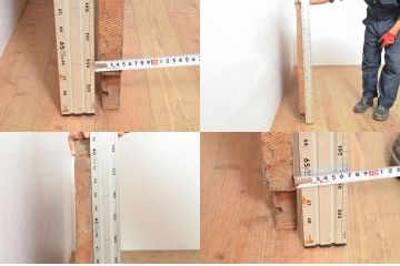 アンティーク雑貨　和製アンティーク　明治期　古材　杢目が美しい松材一枚板(リメイク、DIY、材料)(R-049599)
