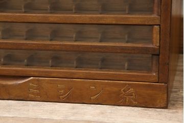 和製アンティーク　昭和レトロ　糸ケース(小引き出し)(R-049603)