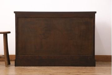 中古　美品　松本民芸家具　当店リメイク　天板ヒノキ無垢材　和モダンな空間づくりにおすすめのローチェスト(サイドボード、引き出し、ローボード)(R-049606)
