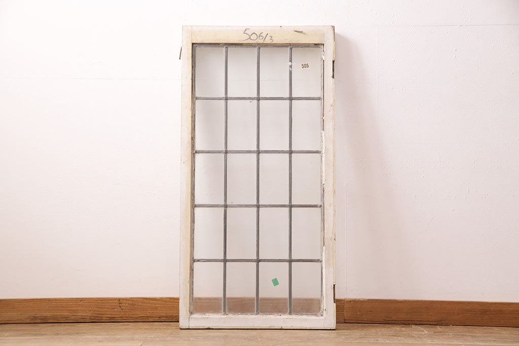 アンティーク建具 イギリスアンティーク ナチュラルな空間づくりに活躍するステンドグラス戸1枚(窓、建具、ガラス戸)(R-049617)