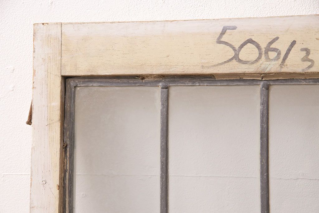 アンティーク建具 イギリスアンティーク ナチュラルな空間づくりに活躍するステンドグラス戸1枚(窓、建具、ガラス戸)(R-049617)