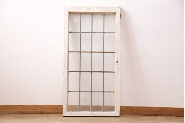 アンティーク建具 イギリスアンティーク ナチュラルな空間づくりに活躍するステンドグラス戸1枚(窓、建具、ガラス戸)(R-049617)