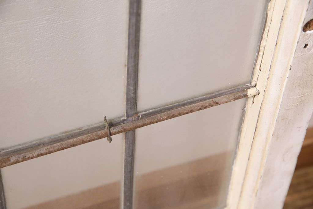 アンティーク建具 イギリスアンティーク ナチュラルな空間づくりに活躍するステンドグラス戸1枚(窓、建具、ガラス戸)(R-049617)