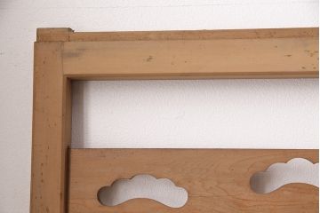 アンティーク建具　松をイメージした透かし彫りがアクセントの御簾戸4枚セット(簾戸、簀戸、葭戸、夏障子、すど、葦戸)(R-049621)