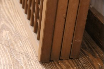 アンティーク建具　雲と風をイメージした透かし彫りがおしゃれな御簾戸4枚セット(簾戸、簀戸、葭戸、夏障子、すど、葦戸)(R-049623)