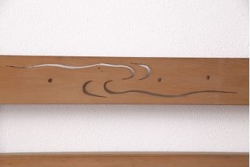 アンティーク建具　雲と風をイメージした透かし彫りがおしゃれな御簾戸4枚セット(簾戸、簀戸、葭戸、夏障子、すど、葦戸)(R-049623)