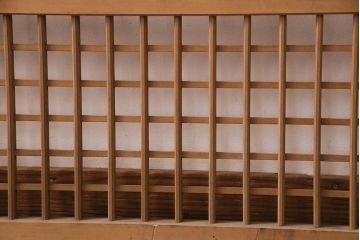 アンティーク建具　雲と風をイメージした透かし彫りがおしゃれな御簾戸4枚セット(簾戸、簀戸、葭戸、夏障子、すど、葦戸)(R-049623)