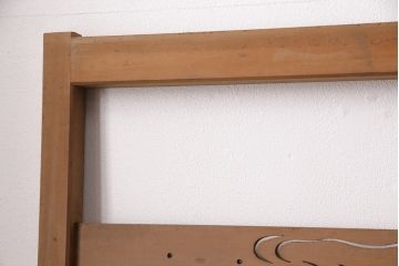 アンティーク建具　雲と風をイメージした透かし彫りがおしゃれな御簾戸4枚セット(簾戸、簀戸、葭戸、夏障子、すど、葦戸)(R-049623)