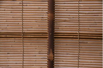 アンティーク建具　雲と風をイメージした透かし彫りがおしゃれな御簾戸4枚セット(簾戸、簀戸、葭戸、夏障子、すど、葦戸)(R-049623)