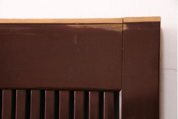 アンティーク建具　美品　ヒノキ材　漆の艶が美しい富山県産の蔵戸(玄関戸、引き戸、建具)(R-049627)