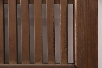 アンティーク建具　明治期　ケヤキ材・カバ材　格子蔵戸(玄関戸、引き戸、建具)(R-049628)