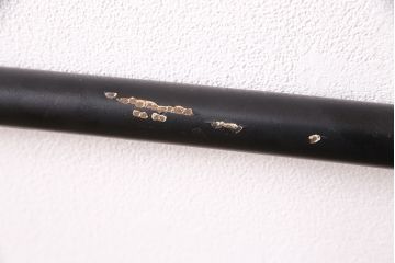 アンティーク家具　フランスアンティーク　メンズライクスタイルにおすすめ!金網のようなデザインがおしゃれなベッドフレーム(飾り棚、陳列棚、シングル)(R-049631)