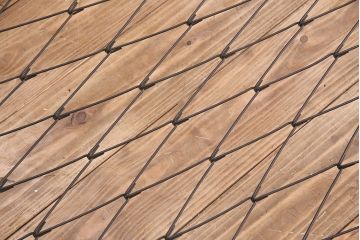 アンティーク家具　フランスアンティーク　メンズライクスタイルにおすすめ!金網のようなデザインがおしゃれなベッドフレーム(飾り棚、陳列棚、シングル)(R-049631)