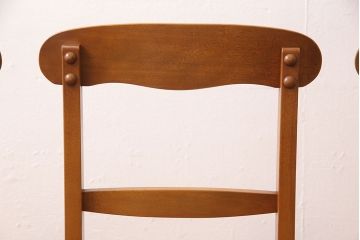 中古　美品　横浜クラシック家具　ダニエル(daniel)　ダイニングチェア4脚セット(椅子、板座チェア)(R-049636)