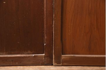 アンティーク建具　凝ったデザインがおしゃれなガラス戸2枚セット(引き戸、建具)(R-049645)