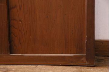 アンティーク建具　凝ったデザインがおしゃれなガラス戸2枚セット(引き戸、建具)(R-049645)