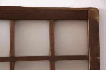 アンティーク建具　凝ったデザインがおしゃれなガラス戸2枚セット(引き戸、建具)(R-049645)