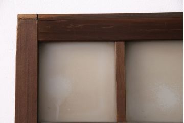 アンティーク建具　凝ったデザインがおしゃれなガラス戸2枚セット(引き戸、建具)(R-049645)