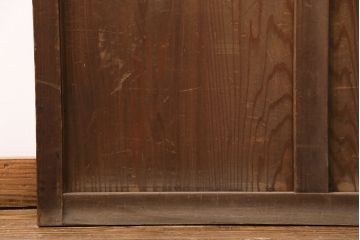 アンティーク建具　凝ったデザインがおしゃれなガラス戸2枚セット(引き戸、建具)(R-049645)