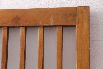 アンティーク建具　和製アンティーク　ペイント仕上げ限定　シンプルなデザインの格子戸2枚セット(建具、引き戸、玄関戸)(R-049648)