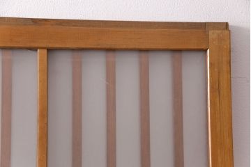 アンティーク建具　和製アンティーク　ペイント仕上げ限定　シンプルなデザインの格子戸2枚セット(建具、引き戸、玄関戸)(R-049648)