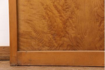 アンティーク建具　和製アンティーク　ペイント仕上げ限定　シンプルなデザインの格子戸2枚セット(建具、引き戸、玄関戸)(R-049648)