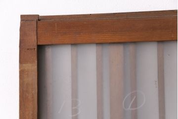 アンティーク建具　スリムなガラス入り格子戸1枚(引き戸、玄関戸)(R-049650)