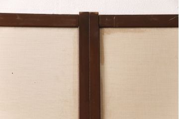 アンティーク建具　昭和後期　和の趣あふれる組子入りふすま4枚セット(引き戸、ガラス帯戸)(R-049651)