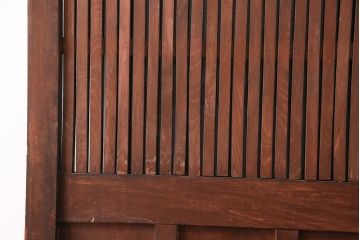 アンティーク建具　最上級品!　富山産　総欅材　立派な金具が目を引く蔵戸(玄関戸、引き戸)(R-049652)