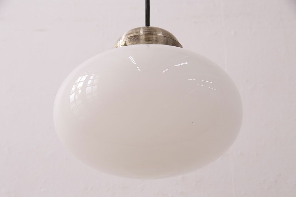 アンティーク照明　ぷっくりとしたフォルムがレトロで可愛らしい天井照明(吊り下げ照明、ペンダントライト)(R-049661)