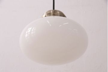 アンティーク照明　ぷっくりとしたフォルムがレトロで可愛らしい天井照明(吊り下げ照明、ペンダントライト)(R-049661)