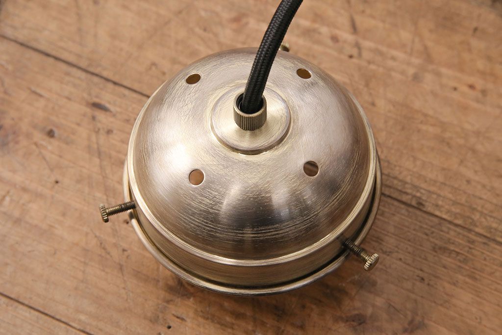 アンティーク照明　ぷっくりとしたフォルムがレトロで可愛らしい天井照明(吊り下げ照明、ペンダントライト)(R-049661)