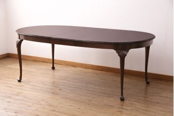 中古　美品　アメリカ輸入家具　Stickley(スティックレー、スティックレイ)　マホガニー材製の高級感あふれるエクステンションテーブル(ダイニングテーブル)(R-049666)