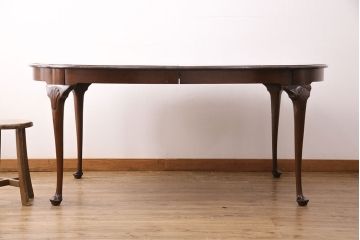 中古　美品　アメリカ輸入家具　Stickley(スティックレー、スティックレイ)　マホガニー材製の高級感あふれるエクステンションテーブル(ダイニングテーブル)(R-049666)